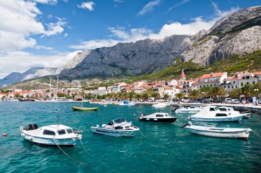 Makarska harbor, Hırvatistan