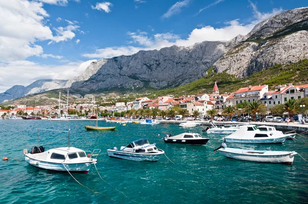 Kikötő Makarska, Horvátország Stock Fotó