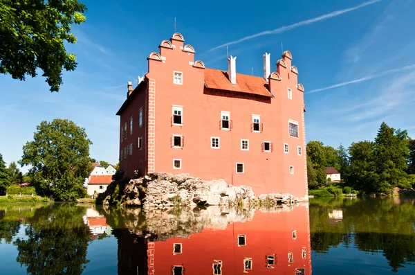 Červená lhota Burg Rückseite — Stockfoto