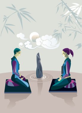 Çift pratik zen meditasyon