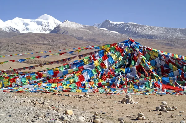 Banderas tibetanas de oración — Foto de Stock