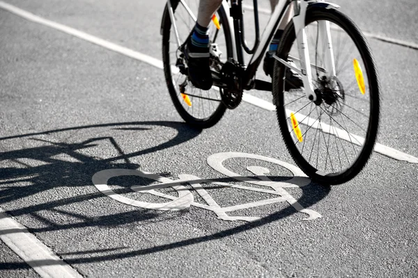 Cień rower — Zdjęcie stockowe