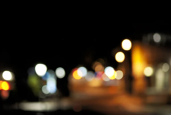模糊的城市灯光 — 图库照片