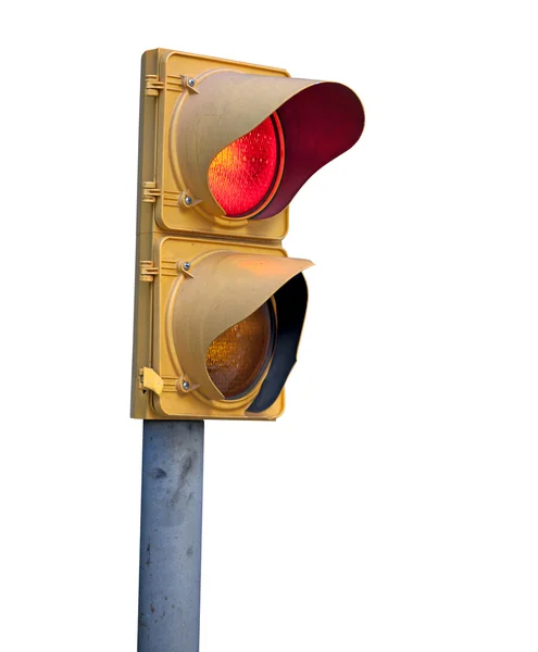 Traffic light isolated on white — Stock Photo, Image