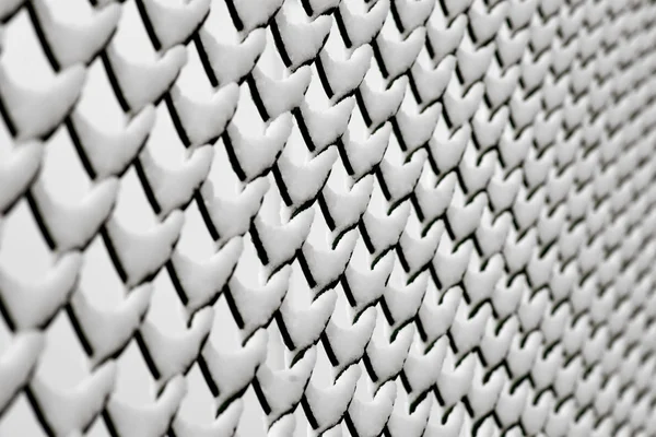 Chainlink fence with snow — Stock Photo, Image