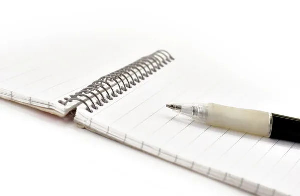 Pen and note pad — Stock Photo, Image