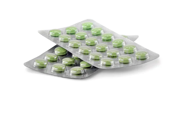 Pílulas de medicina verde — Fotografia de Stock
