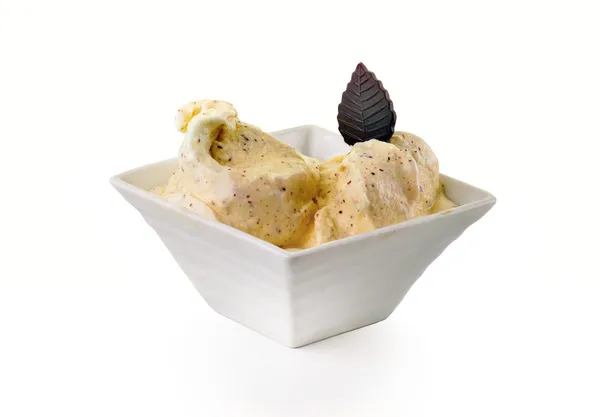 Gelato alla vaniglia fatto in casa — Foto Stock