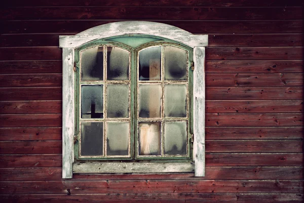 Fából készült fal ablak — Stock Fotó
