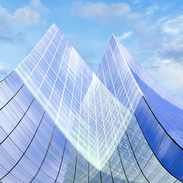 Glass facade of office building — Stock Photo, Image