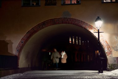 Uppsala'daki dar sokak