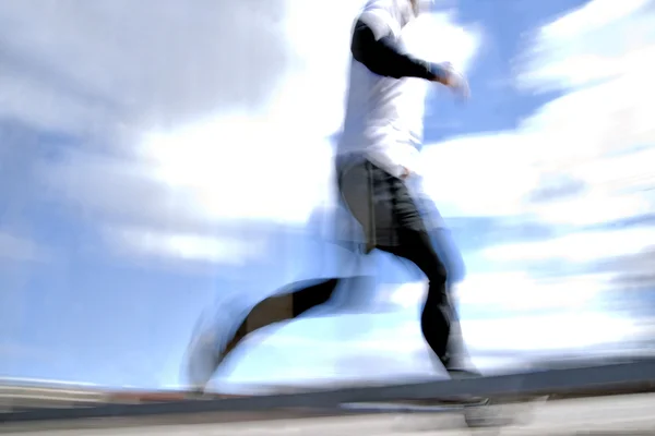 Jogger in blurred motion — Stock Photo, Image