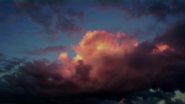 Tijd vervallen wolken, zonsondergang — Stockvideo