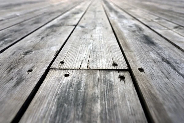 Zvětralé dřevěné podlahy — Stock fotografie