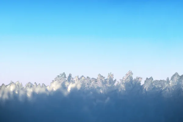 Cristaux de glace sur ciel bleu — Photo