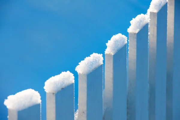 fence in winter landscape