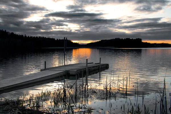 Jetty při západu slunce — Stock fotografie