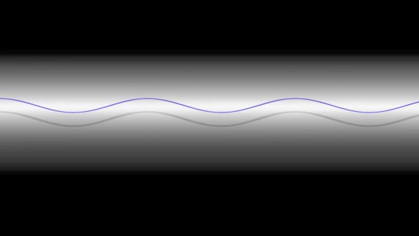 Blue Smooth Illuminated Sine Wave Seamless Motion Casting Shadow Black — Stok video