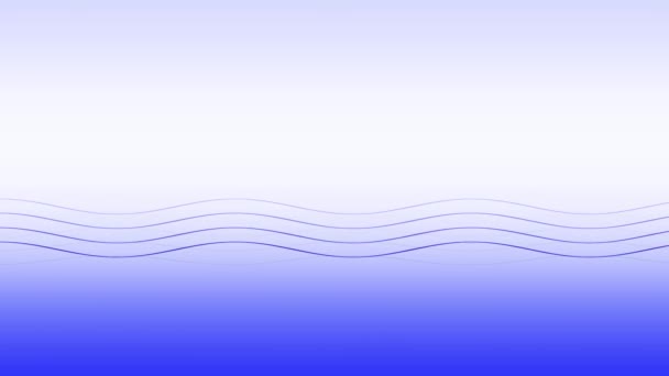 Four Parallel Harmonic Blue Sine Waves Smooth Seamless Motion Blue — Stok video
