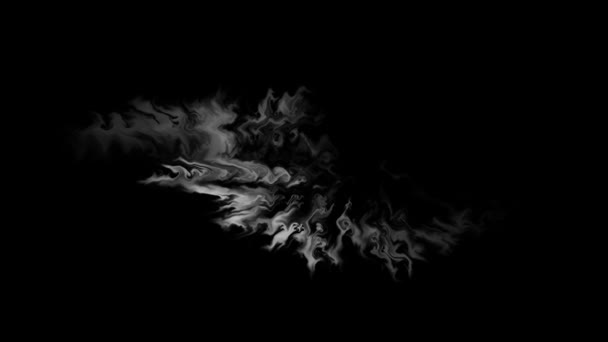 Black White Growing Glowing Irregular Random Wave Abstract Black Background — Stock Video