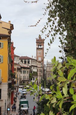Piazza delle erbe verona, veneto, İtalya