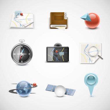 GPS vektör Icon set