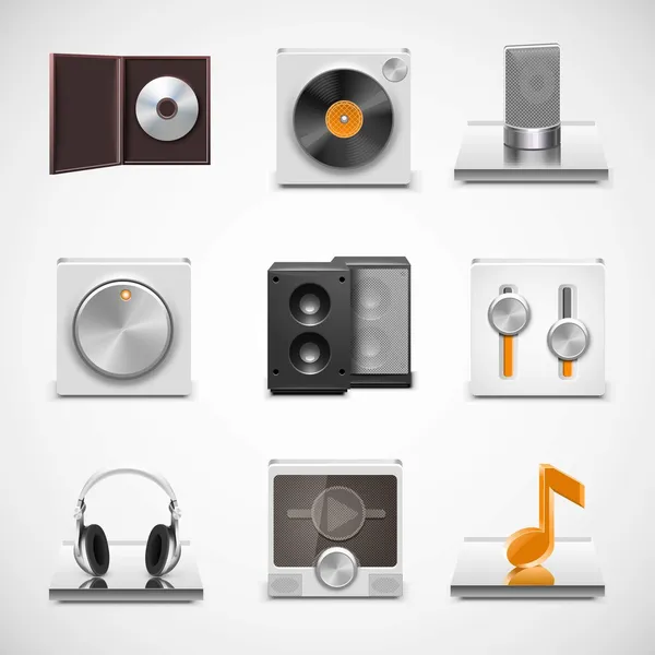 Music vector icons — Stock Vector