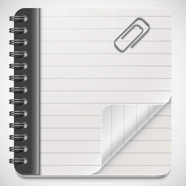 Vector blank notepad