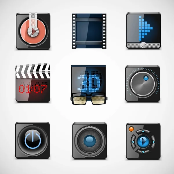 Video vector icons — Stock Vector