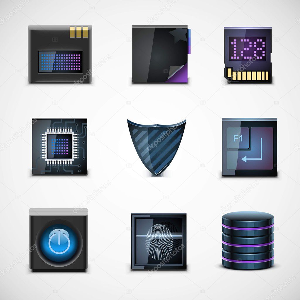 Electronic devices vector icons