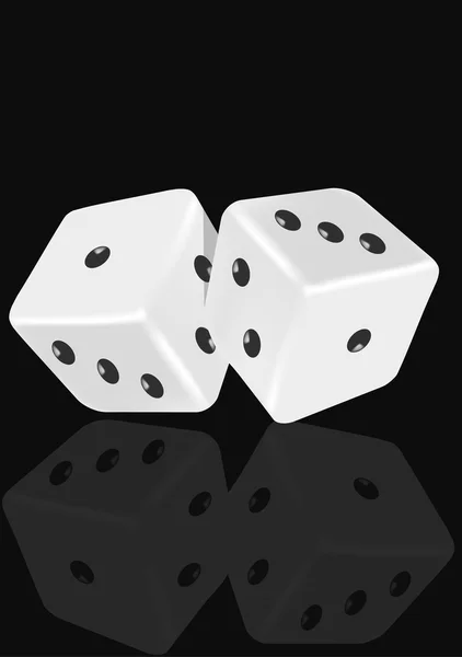 White dice — Stock Vector