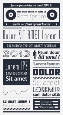 düğmeler ve menüler ile infographics unsurları