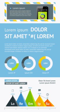 düz infographics unsurları
