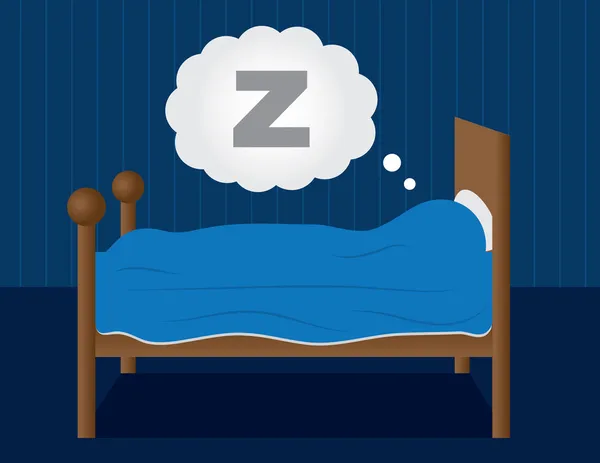 Yatakta Uyumak — Stok Vektör