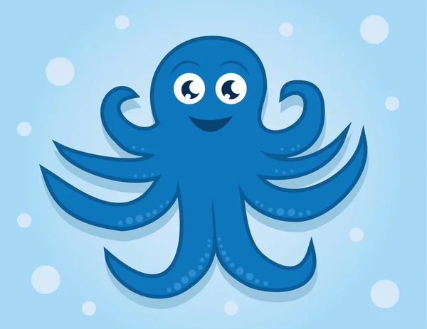 Octopus Character — Stock Vector