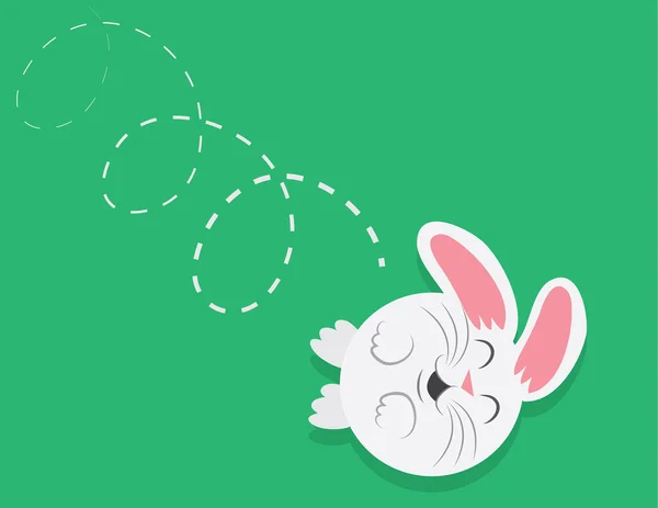 Bunny rollend afdaling — Stockvector