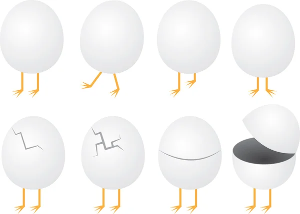 Huevos con Pies — Vector de stock