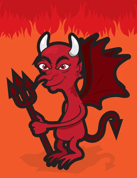Diabeł stoi — Wektor stockowy