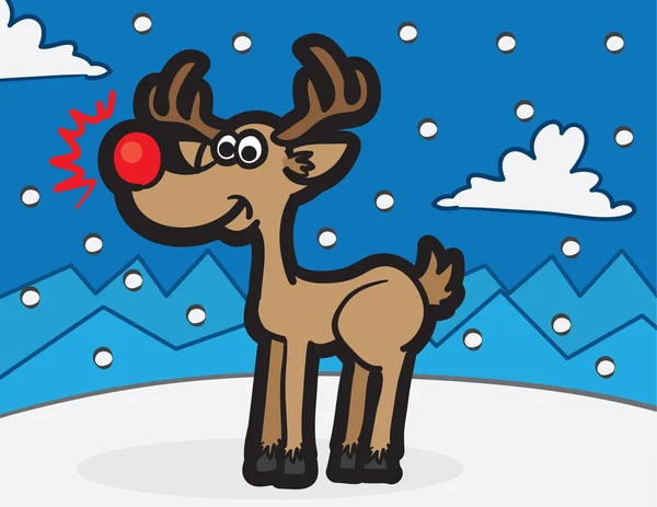 Rudolph Reindeer — Stock Vector