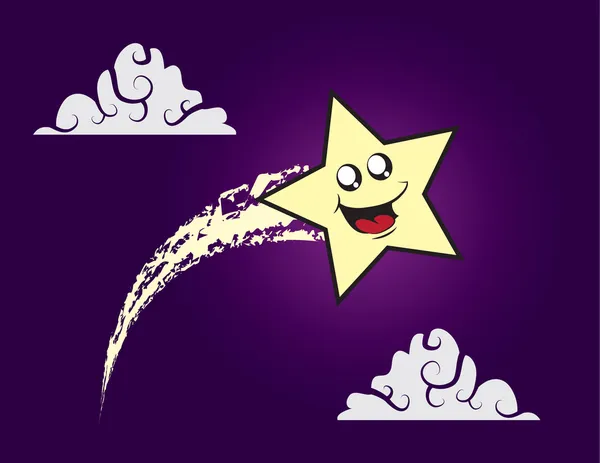 Shooting Star Character — Vector de stoc