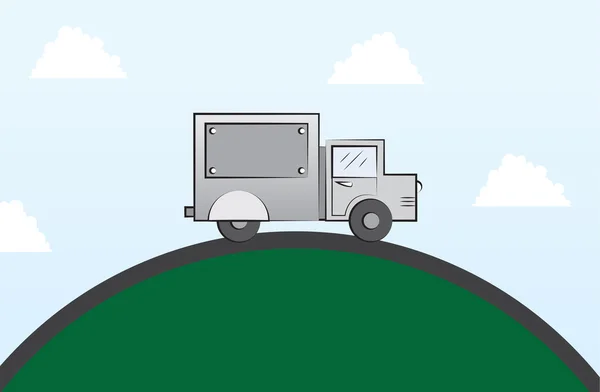 Route ronde camion — Image vectorielle