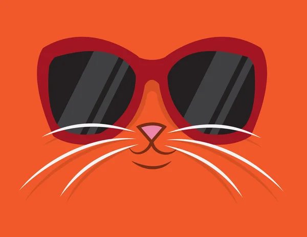 Lunettes de soleil Cool Cat — Image vectorielle