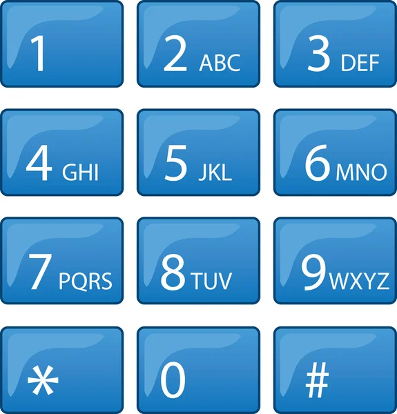 Phone Dial Pad — Stock Vector