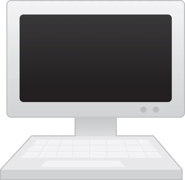 Bilgisayar monitörü ve klavyesi — Stok Vektör