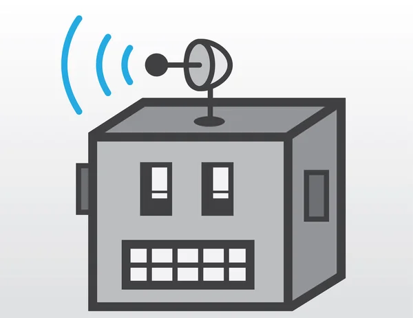 Robot kafa radar — Stok Vektör