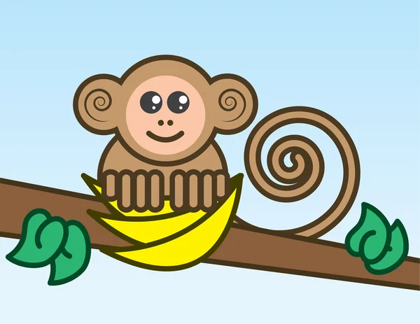 Monkey Bananas — Stock Vector