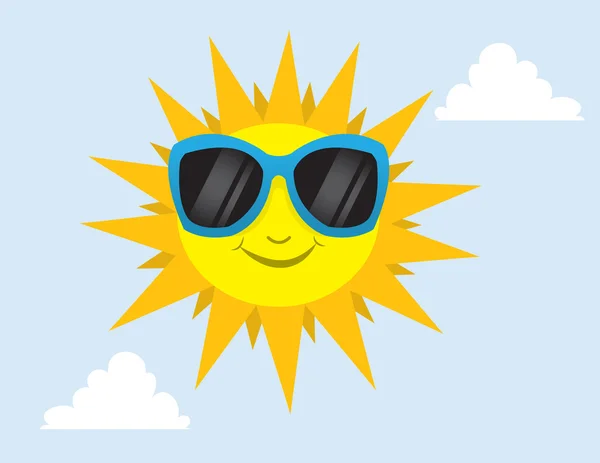 Solen solglasögon — Stock vektor