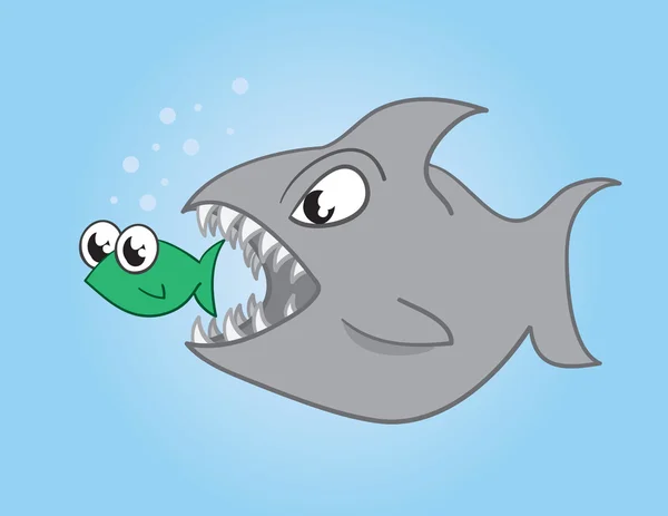 Manger du poisson Poisson — Image vectorielle