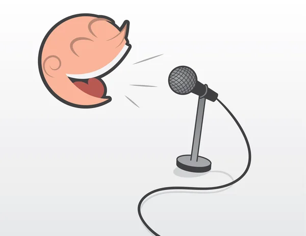 Κινητής κεφαλής με μικρόφωνο — Διανυσματικό Αρχείο