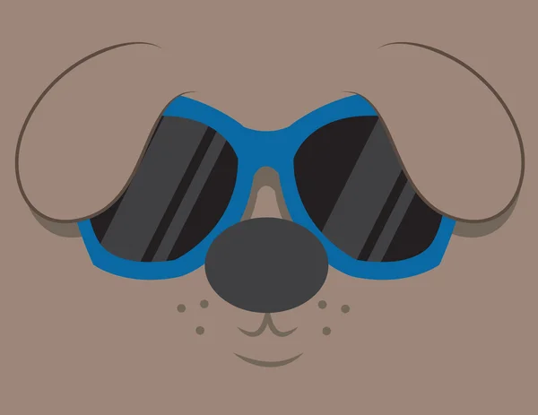 クールな犬のサングラス — ストックベクタ